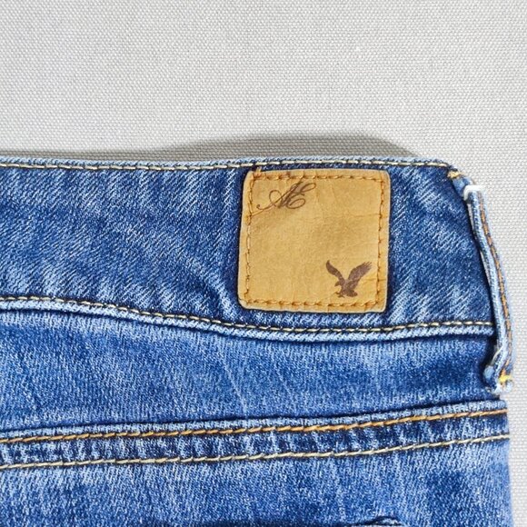 American Eagle jeans women's size 6 Long denim blue Favorite Boyfriend Boot cut - Picture 5 of 14